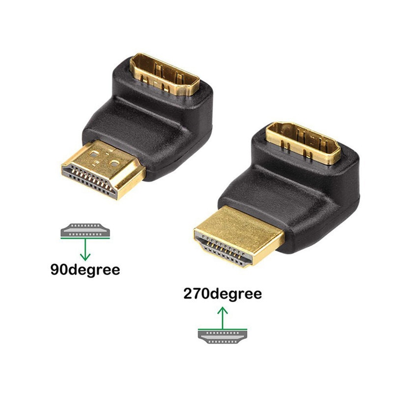 HDMI Kabel Adapter Konverter Verlängerung 270/90 270-grad-winkel HDMI Stecker auf HDMI Buchse für 1080 P HDTV Kabel Adapter Konverter