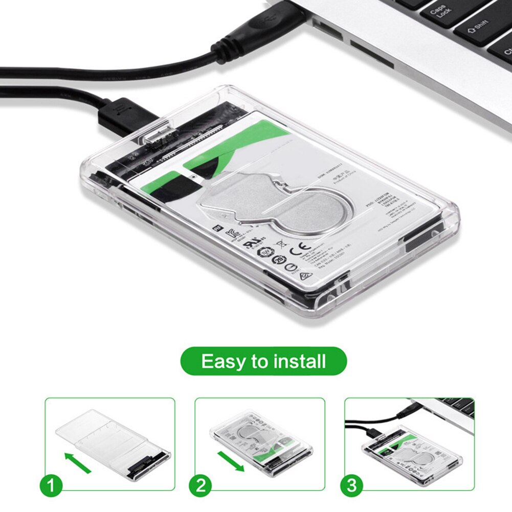VKTECH 2,5 zoll transparent HDD fallen SATA III zu USB 3,0 Adapter 6Gbps Externe Festplatte Gehäbenutzen SSD Disk Kasten Für Laptop PC