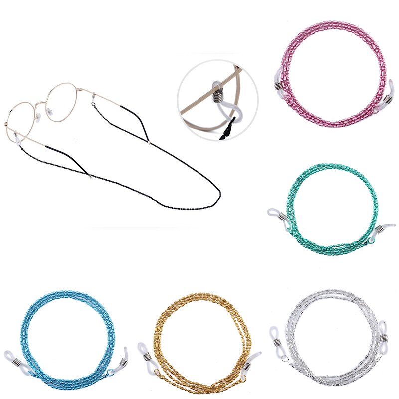 schick Lesebrille Kette für Frauen Metall Sonnenbrille Schnübetreffend lässig Perlen Brillen kette für gläser frauen