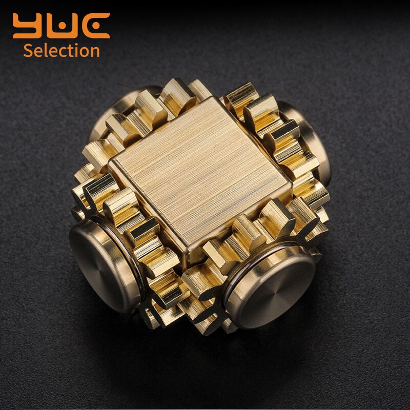 YUC Durcheinander Getriebe Spinner Abnehmbare Hand Spinner Kupfer Metall Stille Lagerbier zappeln Spinner Erwachsene Büro Anti betonen Spielzeug