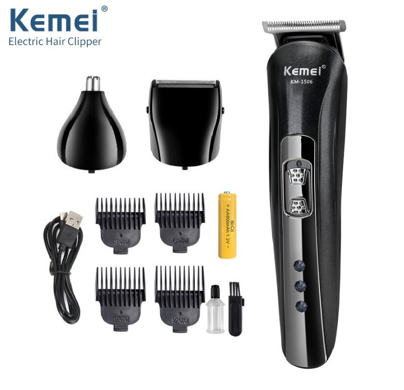 Kemei Haar Haarschneidemaschine für Männer kabellos Schermaschinen Haarschnitt Haar Rasierer Bausatz Wiederaufladbare Kopf Rasierer für freundlicher und Erwachsene Bart Trimmer