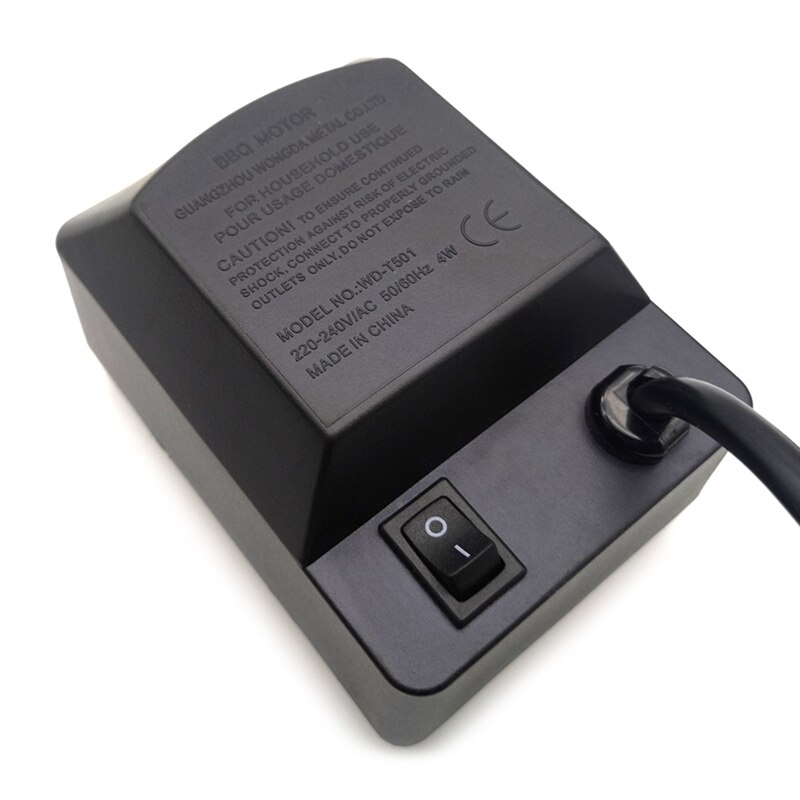 Elektrische Grill Rotisserie Motor- Universal- BBQ Grill 2,5-3rpm Dreh Geschwindigkeit