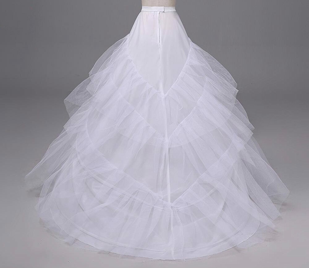 Weiß Schwarz Lange Zug Petticoat Für Schwanz Hochzeit Party Kleider Krinoline 3 Reifen Unterrock saiote de noiva