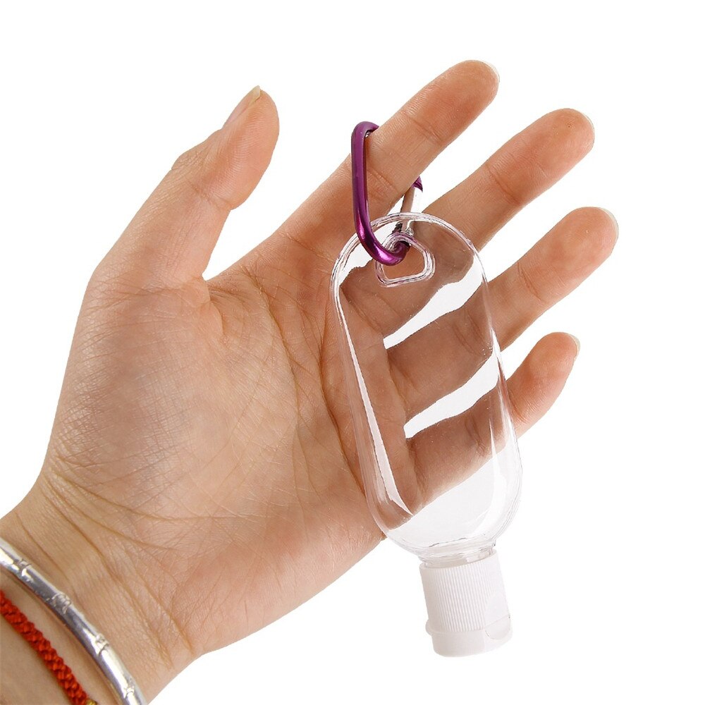 Desinfektion Alkohol sprühen Flasche transparent Hand Sanitizer Flasche Leere Seife Spender Flasche Tragbare Haken Schlüssel Ring