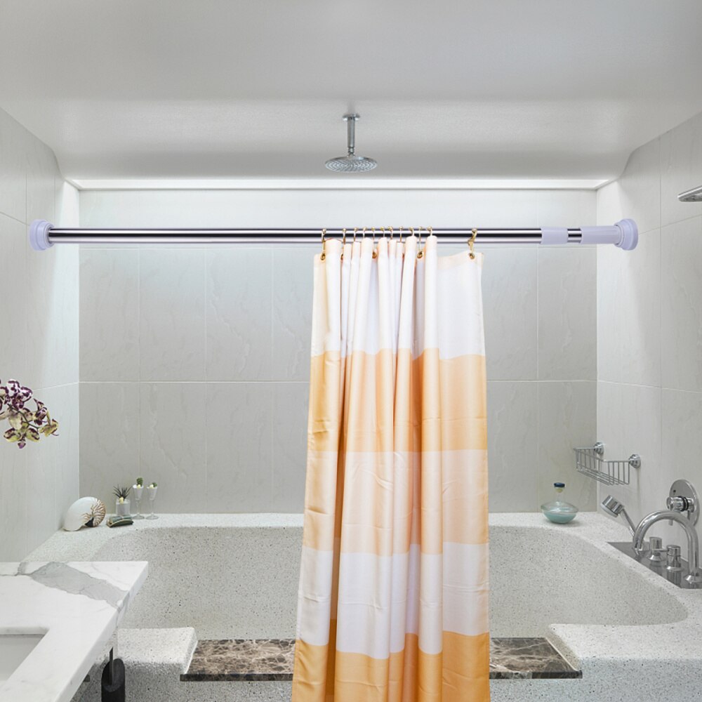 Edelstahl Schlecht Dusche Vorhang Stange Einstellbare Dusche Vorhang Spannung Stange