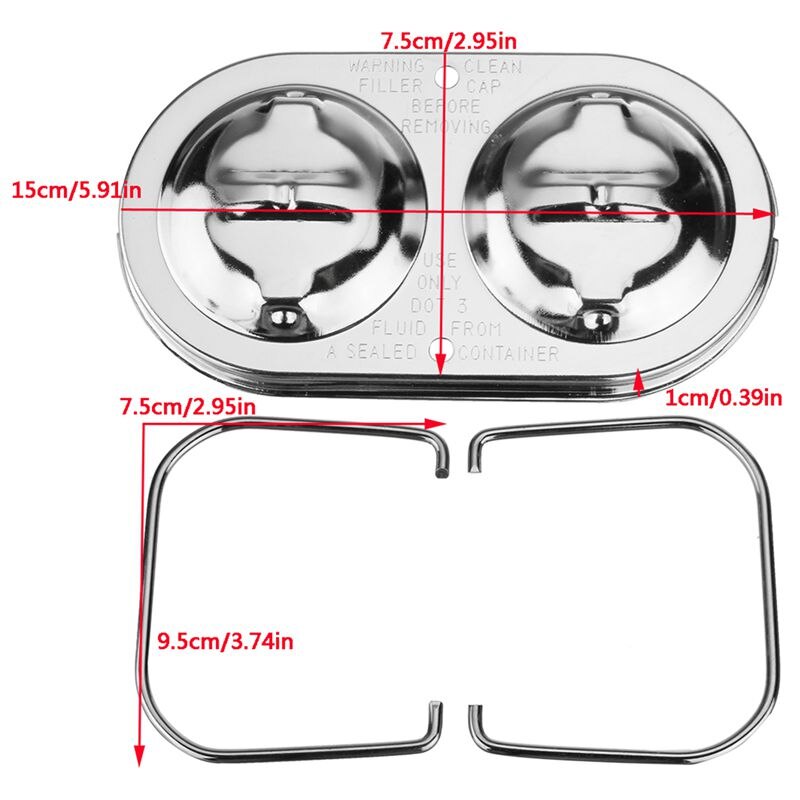 Chrom Brems Meister Zylinder Abdeckung Dual Kaution Bremsen Für Chevy Sbc Bbc 350 454