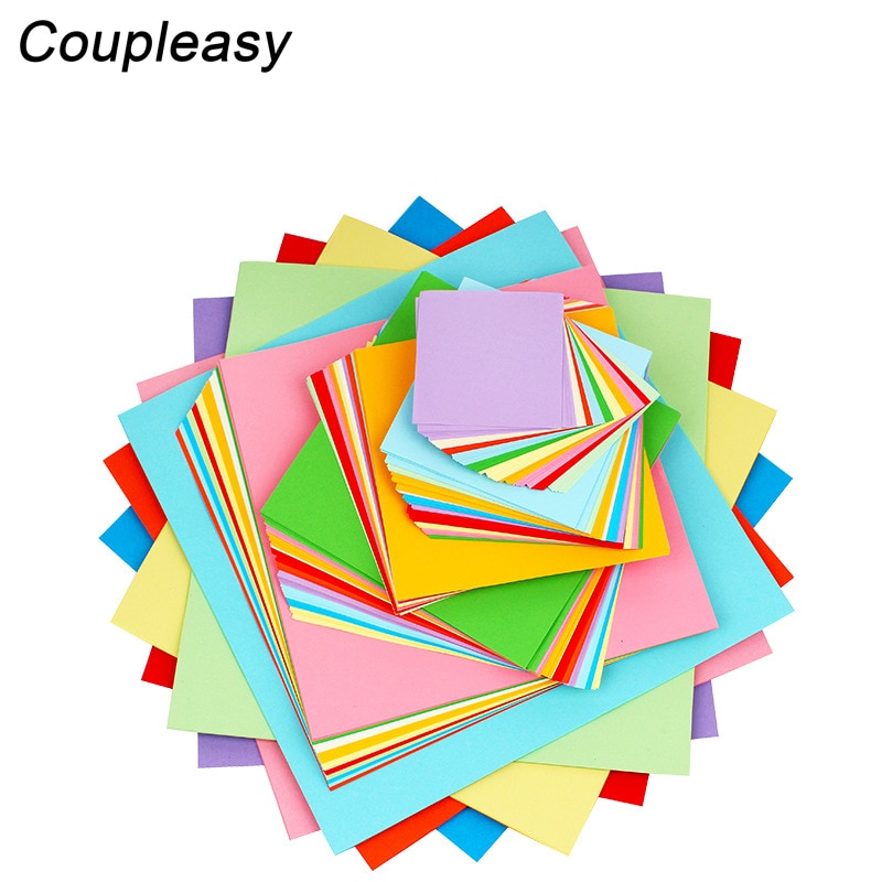 100Stck Farbe Kraft Papier Handgemachte Handwerk Papier freundlicher DIY Pappe Quadrat Karton Schule Liefert 7x 7/10x1 0/13x1 3/15x15cm