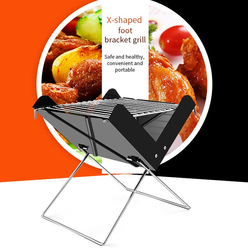 Grill Grillen Tragbare Faltbare Grill Rahmen Holzkohle Grill Mini Ich bin Freien Nicht-Stock BBQ Draht Typ X BBQ Zubehör