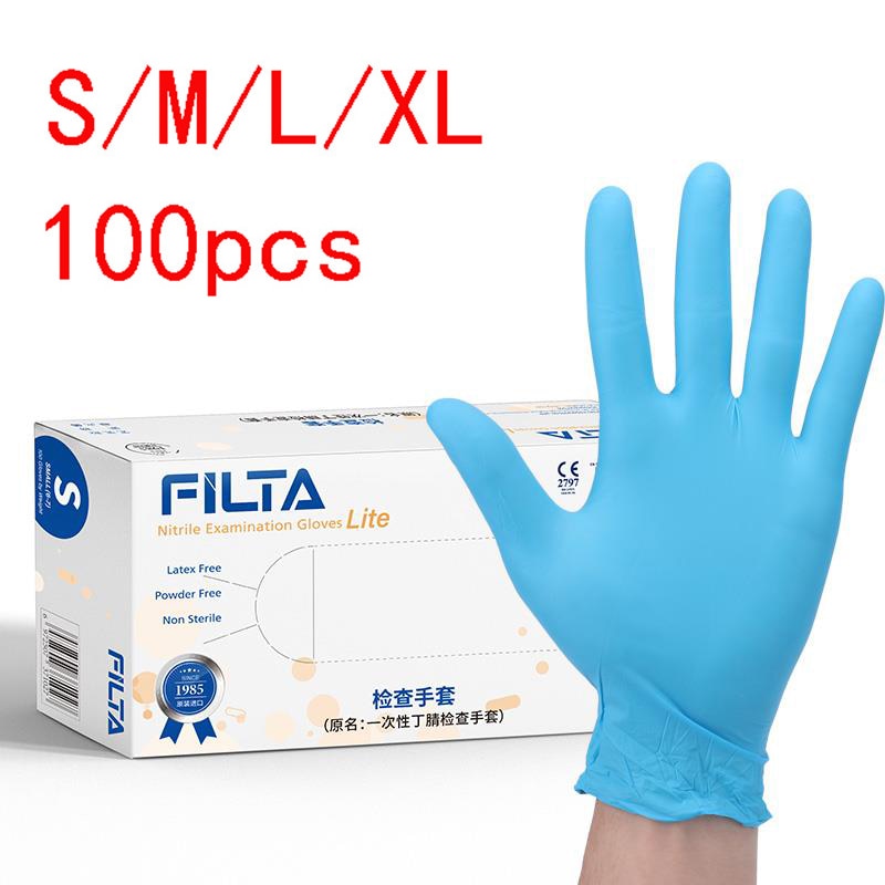 100PC Einweg Handschuhe Latex nitril Gummi handschuhe Küche/Geschirr/Arbeit/Garten Handschuhe Verknüpfungen und Rechts Hand Universal-