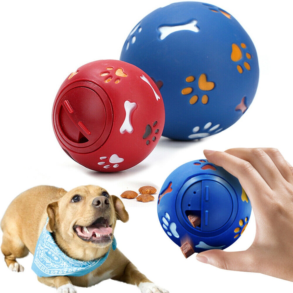 Welpen Hund Katzenfutter Spender Ball Silikon Tonne Haustier Hund golden Retriever Kauen Ball Spielzeug 2 Farben