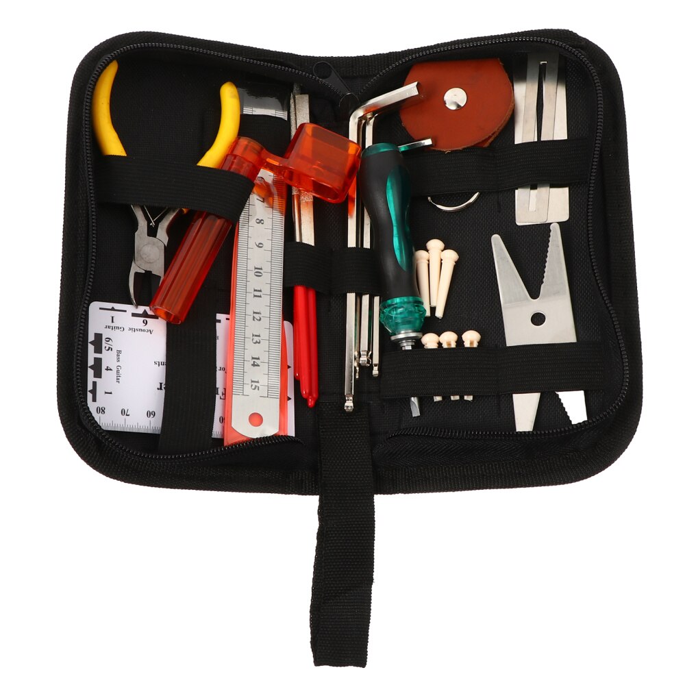 1 einstellen/26 stücke Gitarre Schnur Cutter Schnur Aktion Lineal Messer Datei Gitarre Zubehör