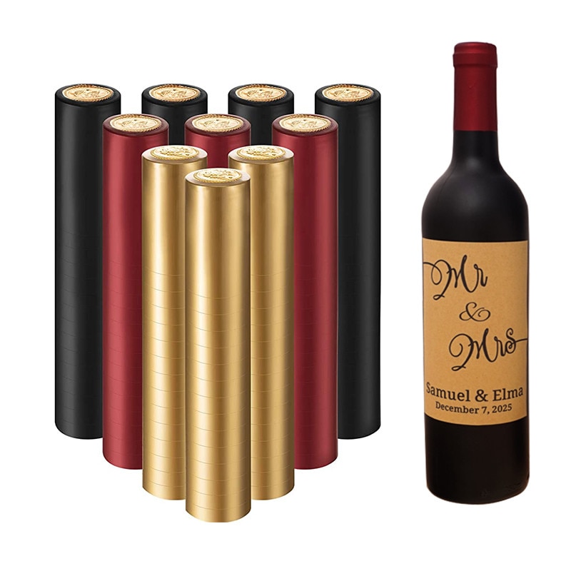 100Stck PVC Schrumpf Kapseln mit Tränen Tab für Wein Flaschen Wärme Schrumpf Kappe Wein Schrumpfen Film wickeln für gerade Mund