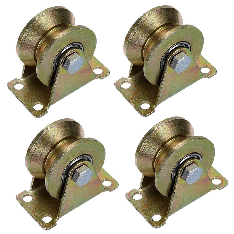 4 Stck 2 Zoll V-Rille Spur Rad Schiebetür Rolle für Spur Schiebefenster Türen Mechanische Karren und Handy, Mobiltelefon werkbank