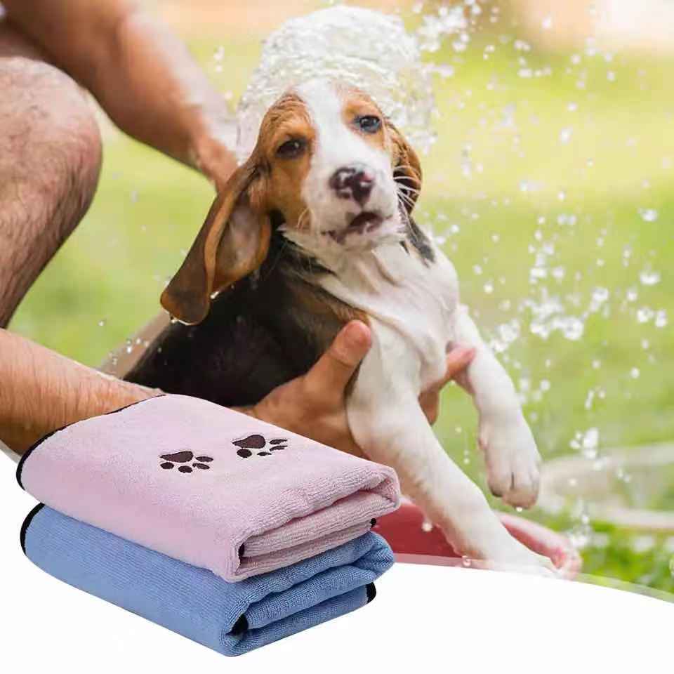 Haustier Hund Katze Schlecht Schlecht Handtuch Super Feine Faser Super Saugfähig Und Schnell Trocknend Waschbar Tasche Sauber Hund Handtuch hund Zubehör