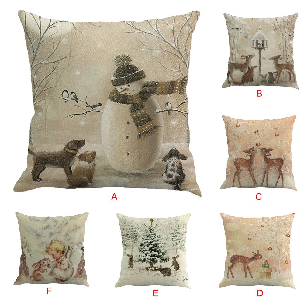 NEUE Weihnachten Festival Kissen Santa Claus Druck Färben Sofa Bett Heimat Dekor Kissen Abdeckung Schlafzimmer Weihnachten Kissen Abdeckung #30