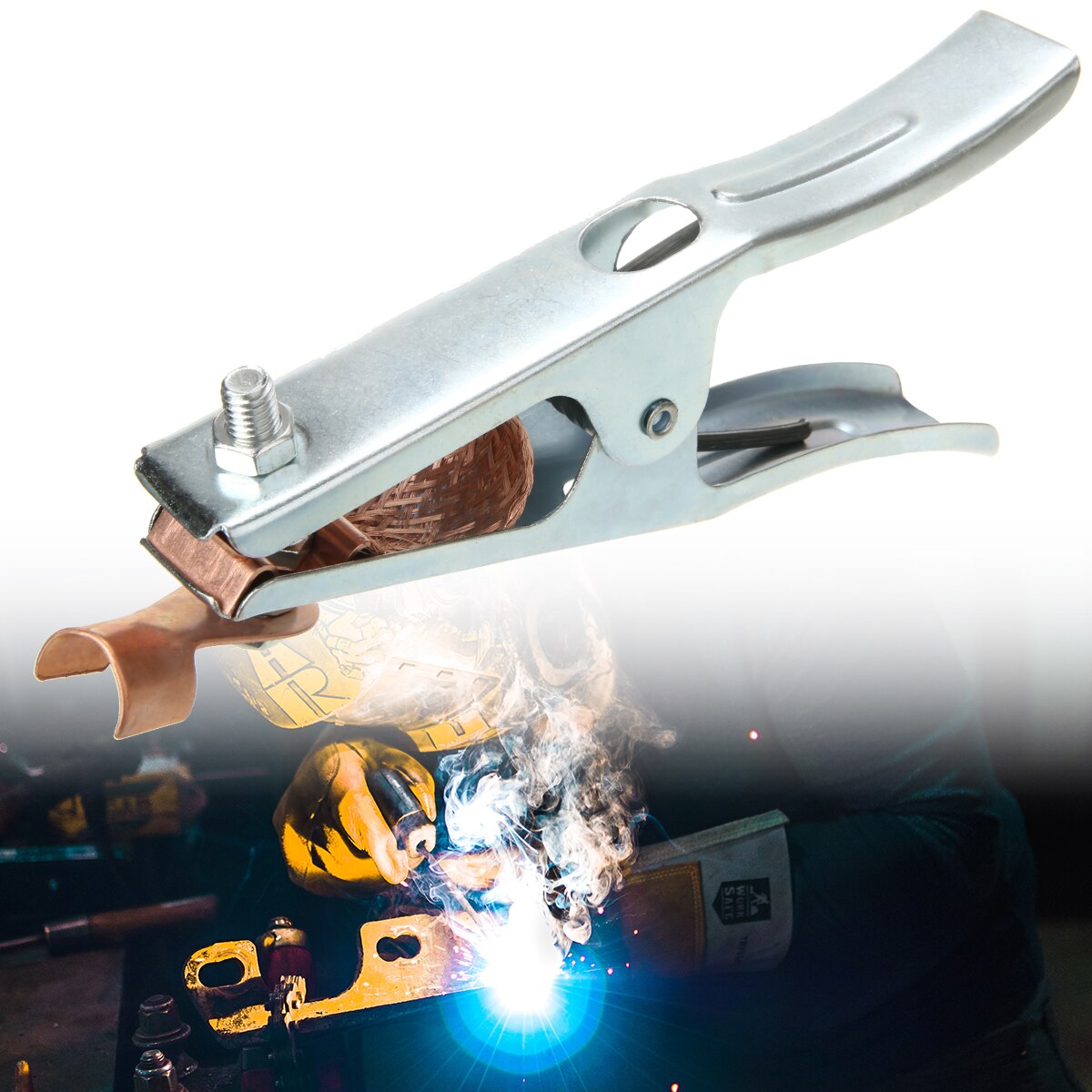 Metall Schweißen Boden Klemme 300Ampere Erde Boden Clip Klemme Elektrische Schweißen Maschine Manuelle Schweißer Für Professionelle Verwenden 175mm