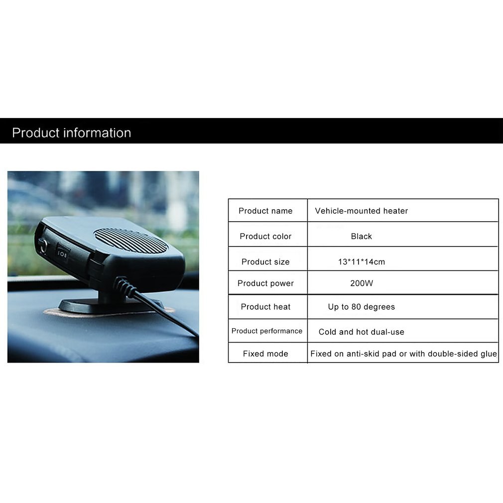 12V 200W Auto Heizung Elektrische Heizung Glas Abtauung Defog Heizung Maschine für RV, Wohnmobil Anhänger, lkw, Boote