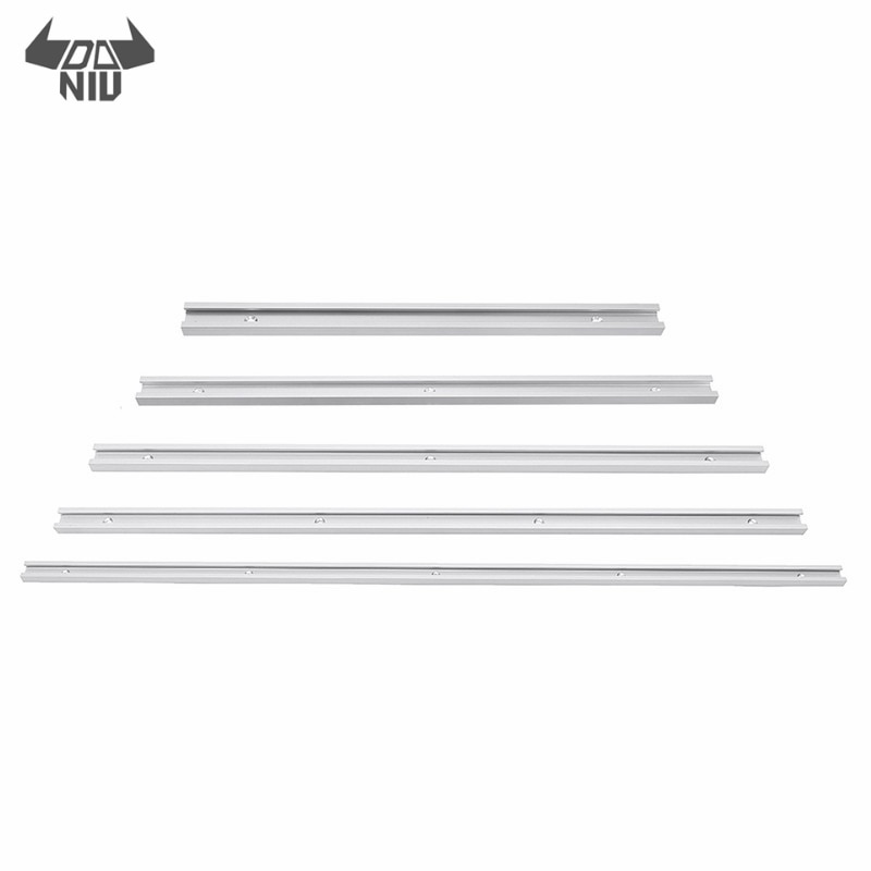 DANIU 300-1220mm T-Spur-T-Slot Gehrung Spur Jig T Schraube Leuchte Slot Aluminium Legierung für Tisch Sah Router Tisch Holzbearbeitung Werkzeug