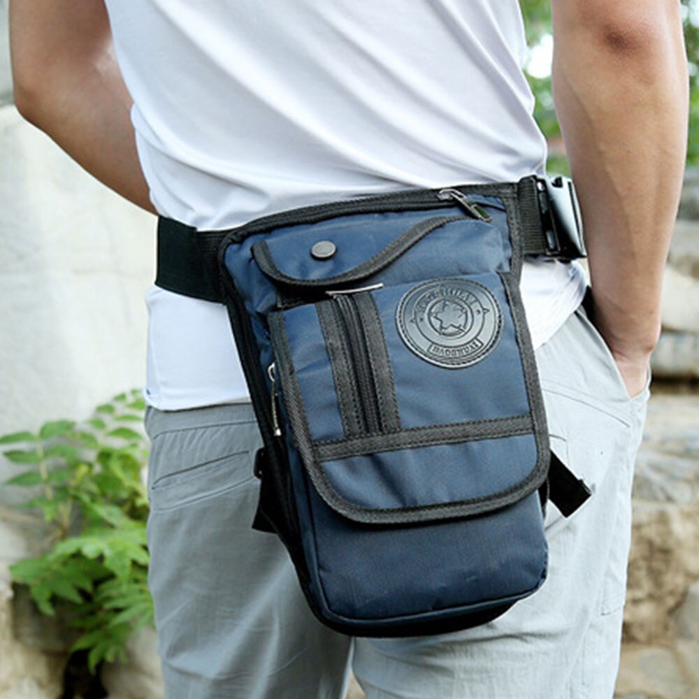 Männer Wasserdichte Nylon Bein Tasche männer tasche fanny Taille Pack Oberschenkel Gürtel Motorrad Tasche Schulter Tasche