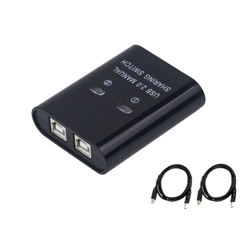 USB schalten 2 Hafen Handbuch USB Hub Zwei Computer Teilen U Disk Drucker Gerät Zwei in Einem Heraus USB 2,0 Teiler Mit Kabel
