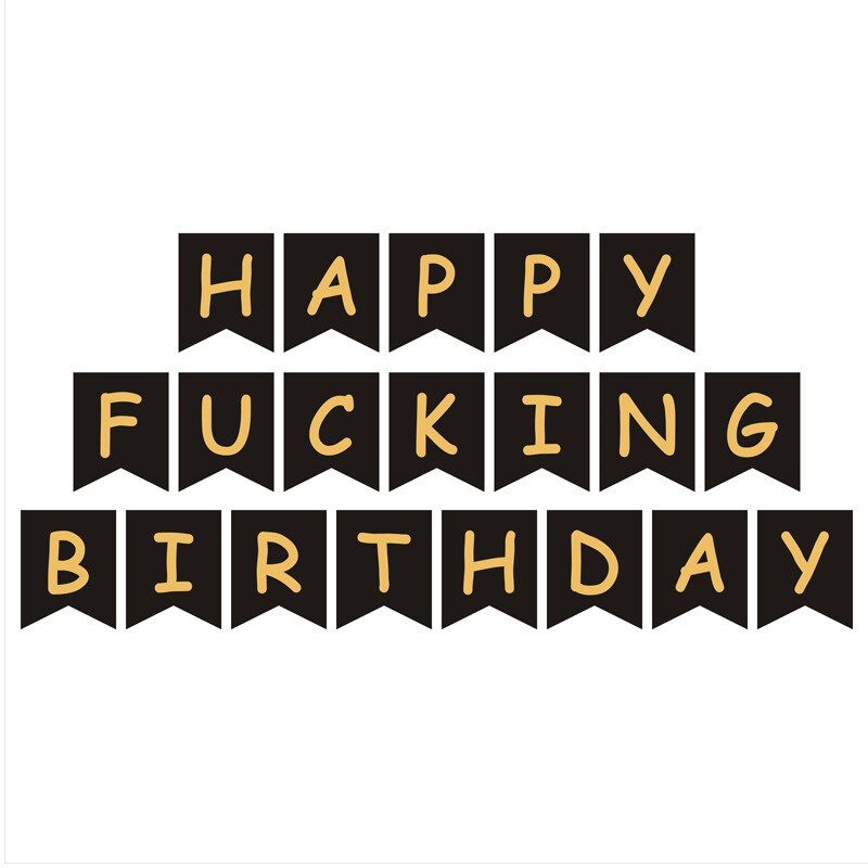 beleidigend knapp Glücklich F Geburtstag Erwachsene Favor Ammer unhöflich Schwarz Glücklich Geburtstag Banner Geburtstag Dekoration Partei Liefert