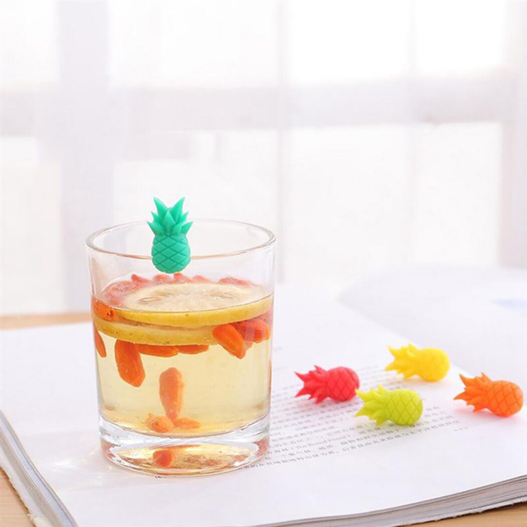 18Stck Silikon Wein Tasse markieren Wein Glas Charme Hai Ananas Vogel Wein Glas Marker Trinken Glas Schild Bar Zubehör