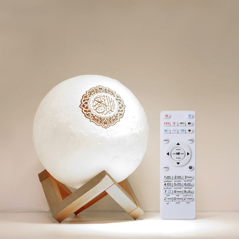 Quran Bluetooth Lautsprecher Fernbedienung LED Nigt Mond Lampe Quran Lautsprecher Y4QD