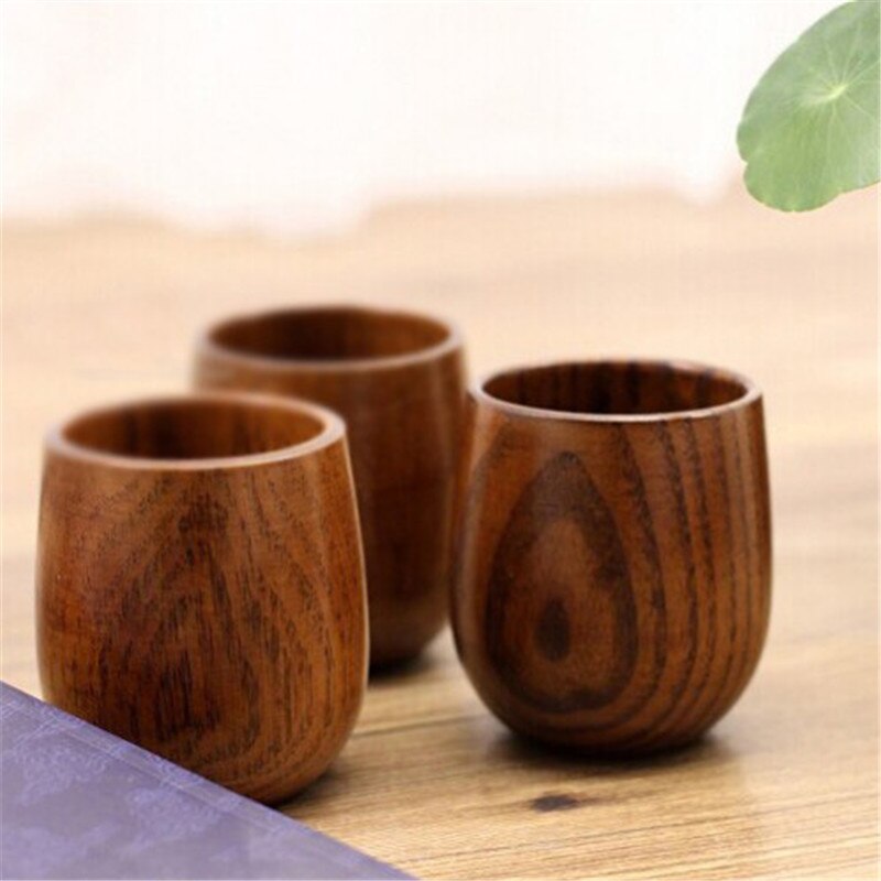 Holz Tasse Natürliche Klassische Natürliche Solide Holz Tasse Handgemachte Kreative Wein Fass bilden Tee Tasse Becher Becher für Camping Getränke