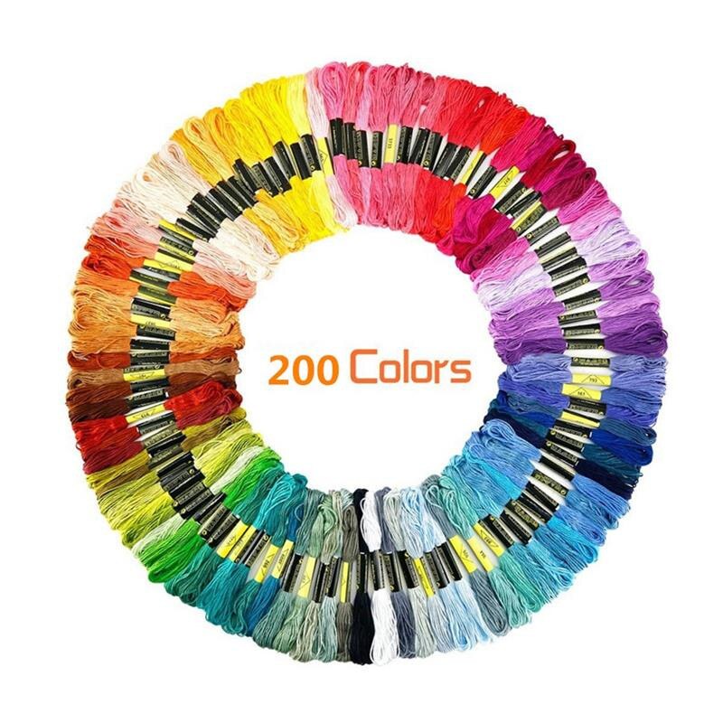 24 farbe-250 farbe kreuz stich gewinde stickerei gewinde manuelle DIY kreuz stich verdrahtung geflochtene farbe baumwolle gewinde