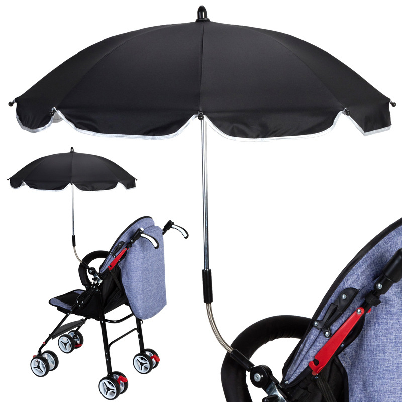Baby Kinderwagen Regenschirm Nylon Anti-Uv Sonne Baldachin Abdeckung 360 Einstellbar Kinderwagen Regenschirme strecken Stand Halfter Kinderwagen Zubehör