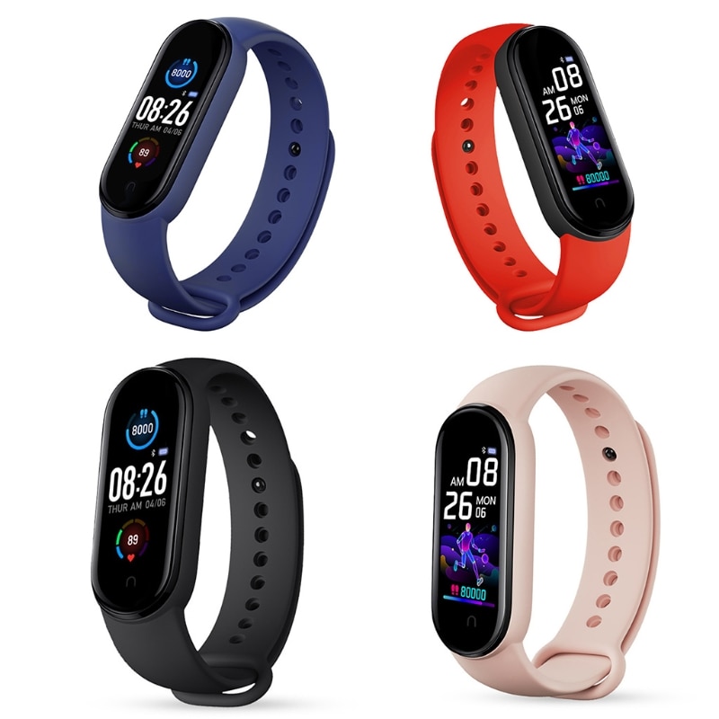 M5 Clever Uhr Männer Frauen Herz Bewertung Monitor Blutdruck Fitness Tracker Smartwatch Band 5 Sport Uhr