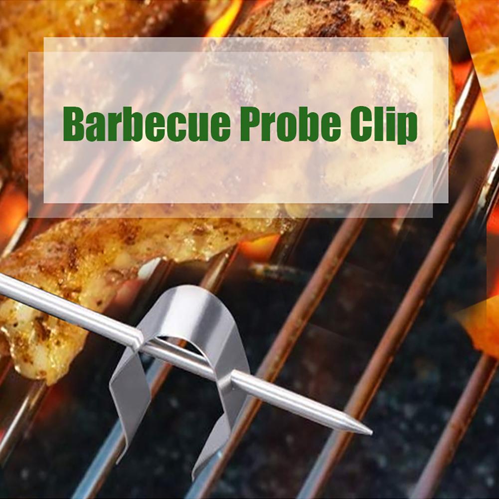 2 Stck Fleisch Grill Thermometer Sonde Clip Halfter Für Sauerei Temperatur Messwerte Von BBQ Raucher Backofen Grill Zubehör