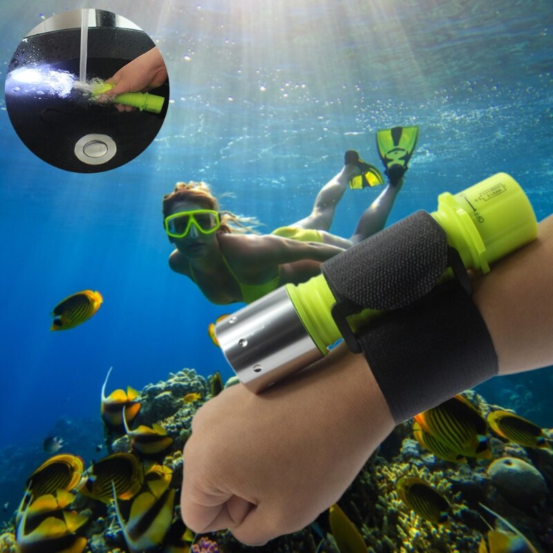 Professionelle 500 Lumen Tauchen Taschenlampe Unterwasser Licht Tauchen Sicherheit Lichter PXPF