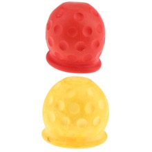 2 Stck Universal- 50mm Gummi Abschleppen Ball Bar Kappe Abdeckung Abschleppen Anhängerkupplung Auto Wohnwagen Abschleppen Ball Schützen Für Auto anhänger Lkw Gelb + verrotten