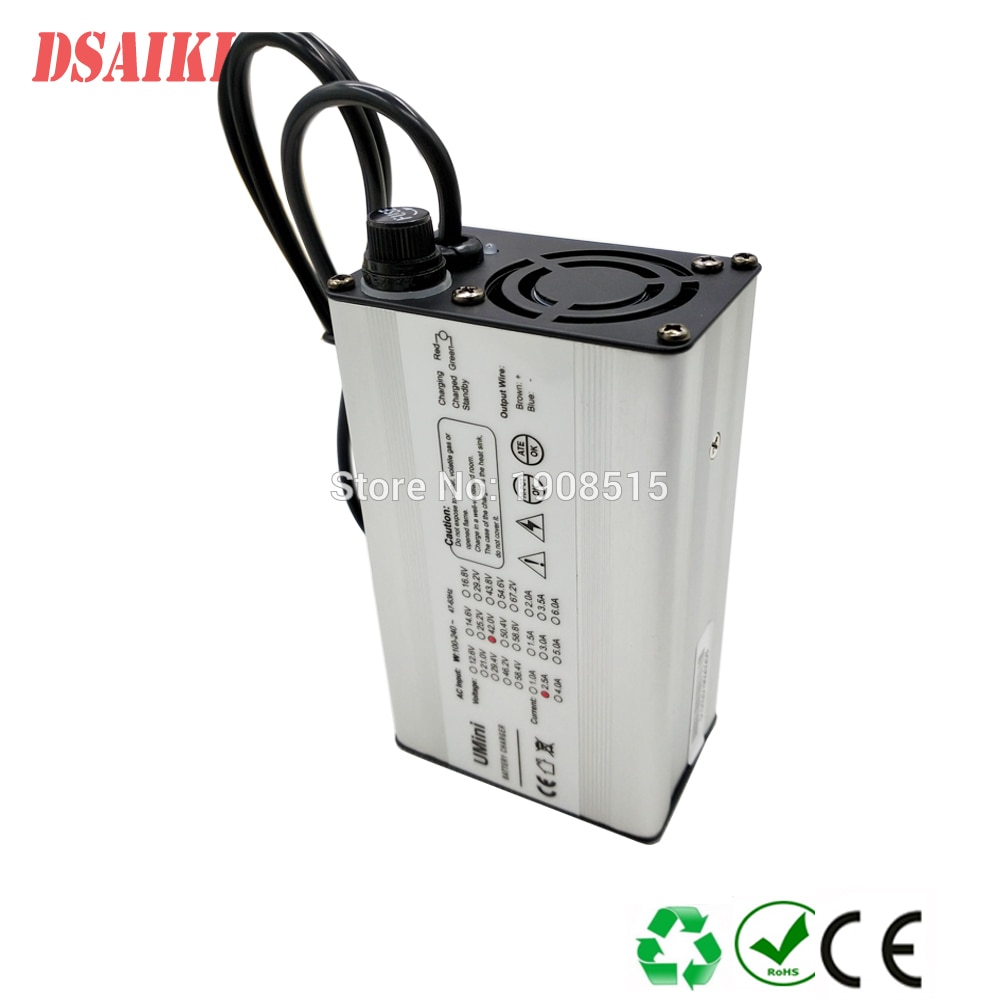 Elektrische fahrrad batterie 36 V batterie Aluminium ladegerät für 10 S ebike 42 V 2A 2.5A batterie