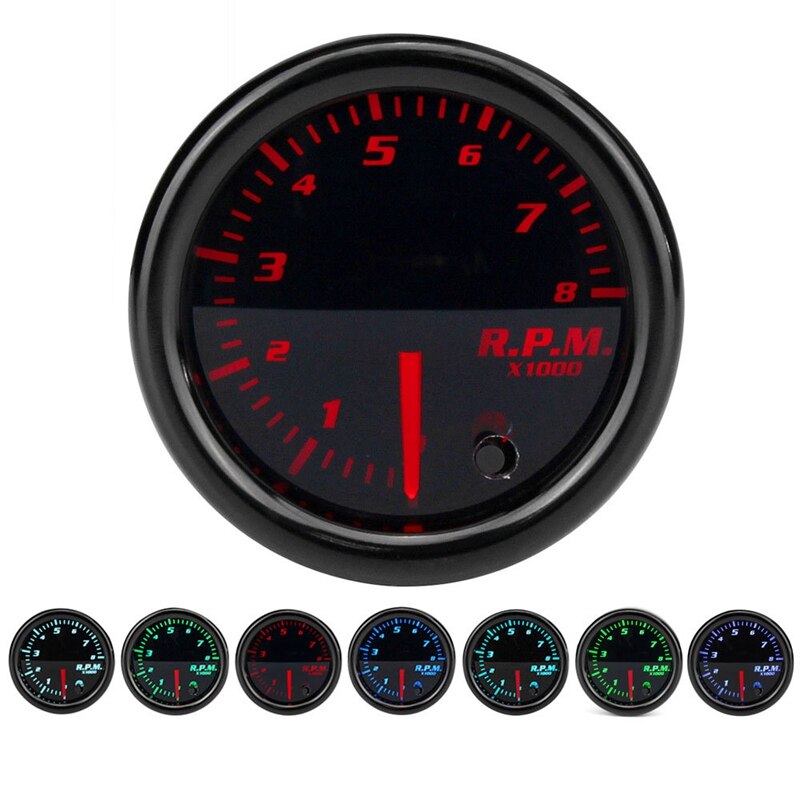 Auto Auto 12V 52mm/2 zoll 7 Farben Universal- Auto Auto Tachometer-lehre Meter LED mit Sensor