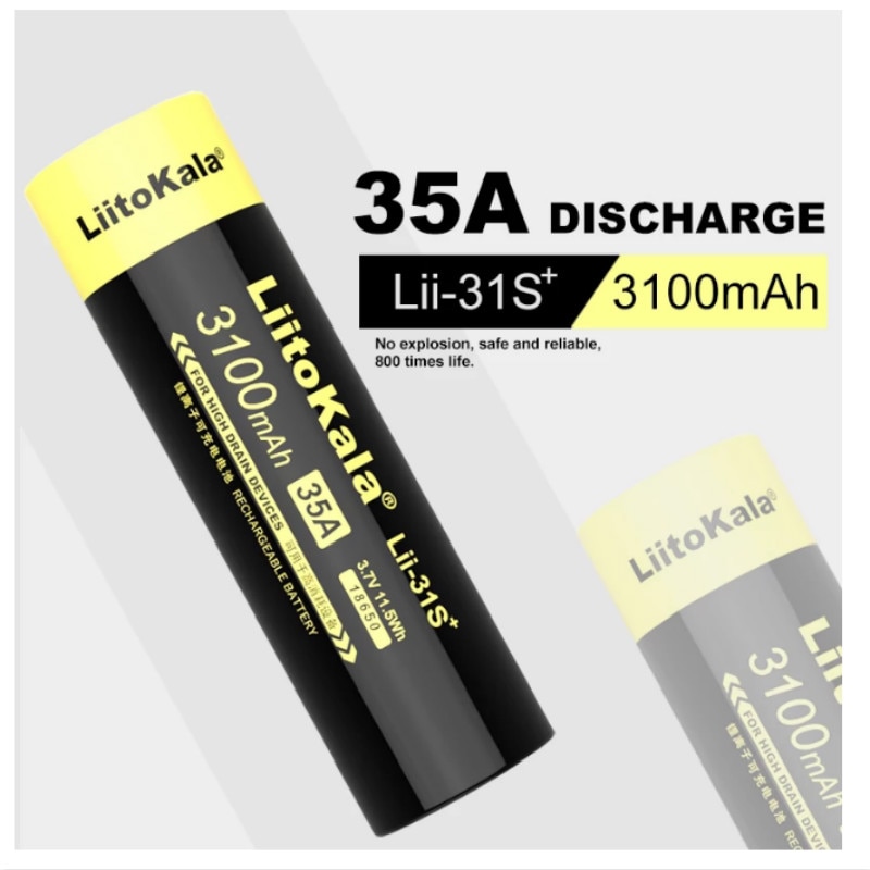 1-10Stck Neue LiitoKala Lii-31S 18650 Batterie 3,7 V Li-Ion 3100mA 35A Energie batterie Für hoch Abfluss geräte.