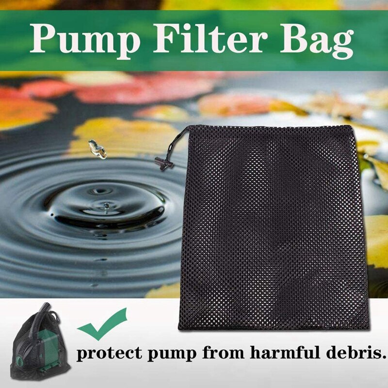 Pumpe Barriere Tasche, teich Pumpe Filter Netz Schwarz Medien Tasche Große Pumpe Gittergewebe Tasche für Teich Biologischen Filter 3Stck