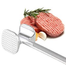19,5 cm Zwei Seiten Aluminium Fleisch Hammer Hammer Rindfleisch Huhn Steak Rindfleisch Porks Fleisch Nadel Edelstahl Küche Werkzeuge