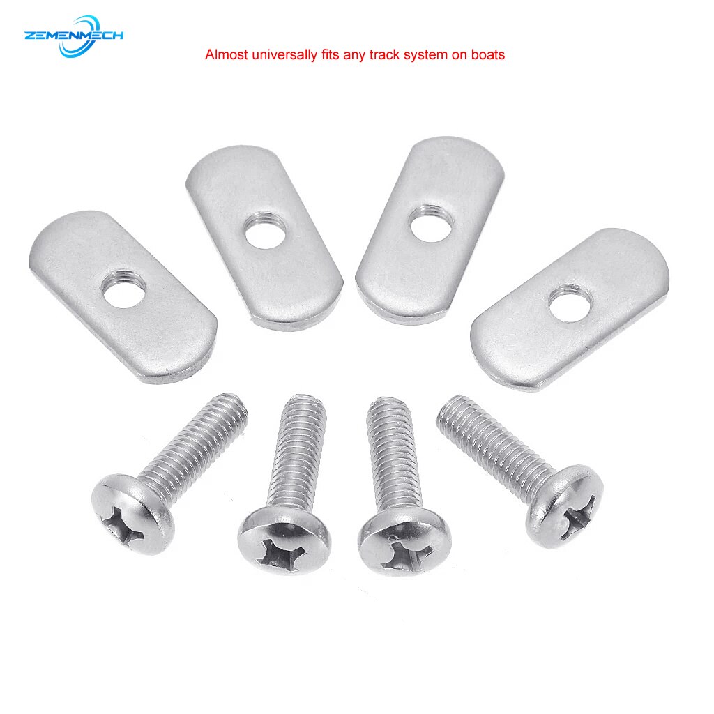 316 Edelstahl Kajak Schiene Spur Schrauben Spur Muttern Hardware- Kajak Montage Ersatz Bausatz Stiefel Außen Werkzeug Zubehör
