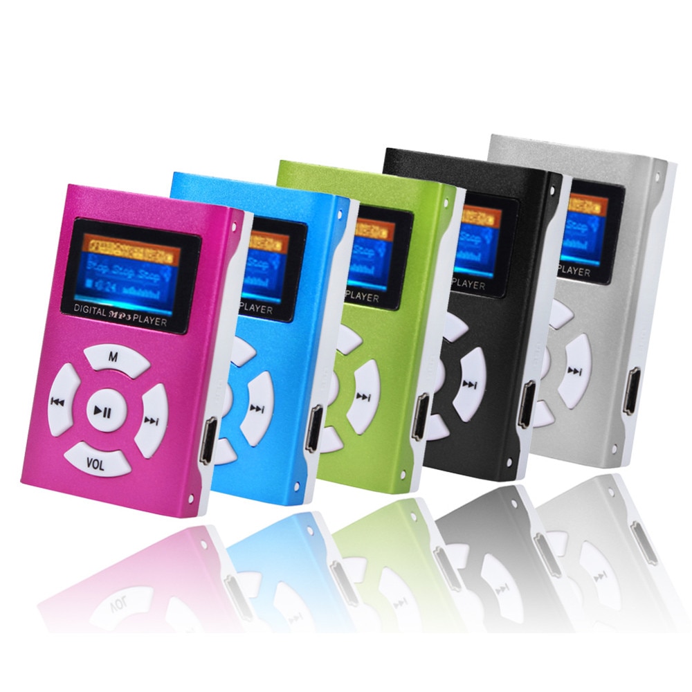 Hifi Mp3 Spieler USB Mini MP3 Spieler LCD Bildschirm Unterstützung 32GB Mikro SD TF Karte Kleine Clip MP3 Spieler @ Z