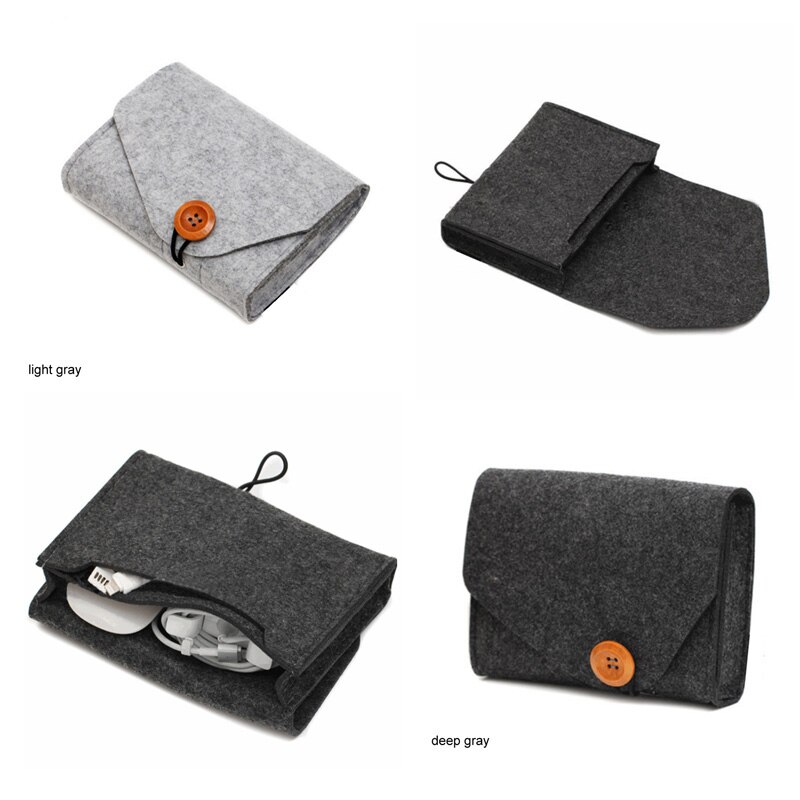 1 Stck Schlüssel Münze Paket Mini Filz Ladegeräte Lagerung Taschen Für Reise USB Daten Kabel Maus Organizer Elektronische Gerät taschen