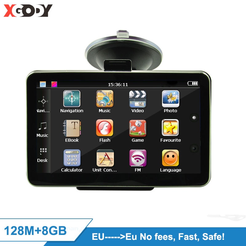 XGODY 7 '4.3'' HD Lkw Auto GPS Navigation FM saß Nav 128/8GB GPS Auto Freies karte Aktualisiert Russland Navitel Karte Navigator Automobil