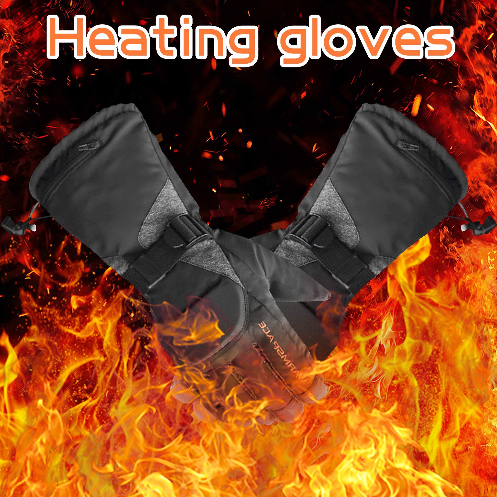 Beheizte Handschuhe Akku Ladung Finger Radfahren Handschuhe Winter Fahrrad Handschuhe Anti-Silp Warme Thermische Skifahren Sport
