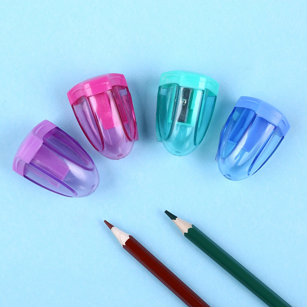 Mini transparent Bleistift Spitzer Schule Liefert Süßigkeiten Farbe Bleistift Hobel bequem zubehör für büro schule liefert