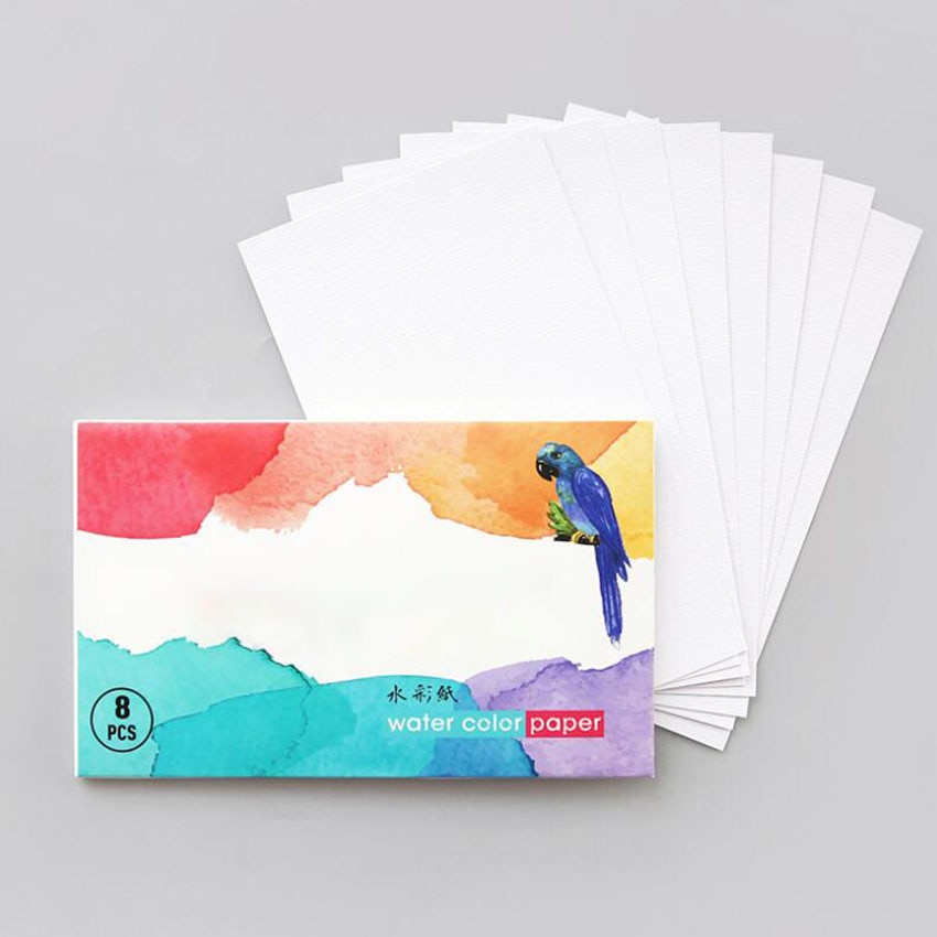 8 blätter 32K Aquarell Papier Buch Tragbare Malerei Schreiben, Begegnen Für Studenten Anfänger Entwurf Skizzieren Aquarell Papier