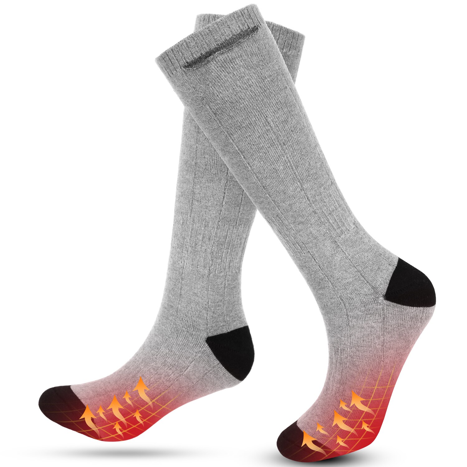 Heizung Socken Wiederaufladbare Elektrische Beheizte Socken Wasserdichte Batterie angetrieben Wärme Socken mit 3 Ebene Temperatur Einstellung