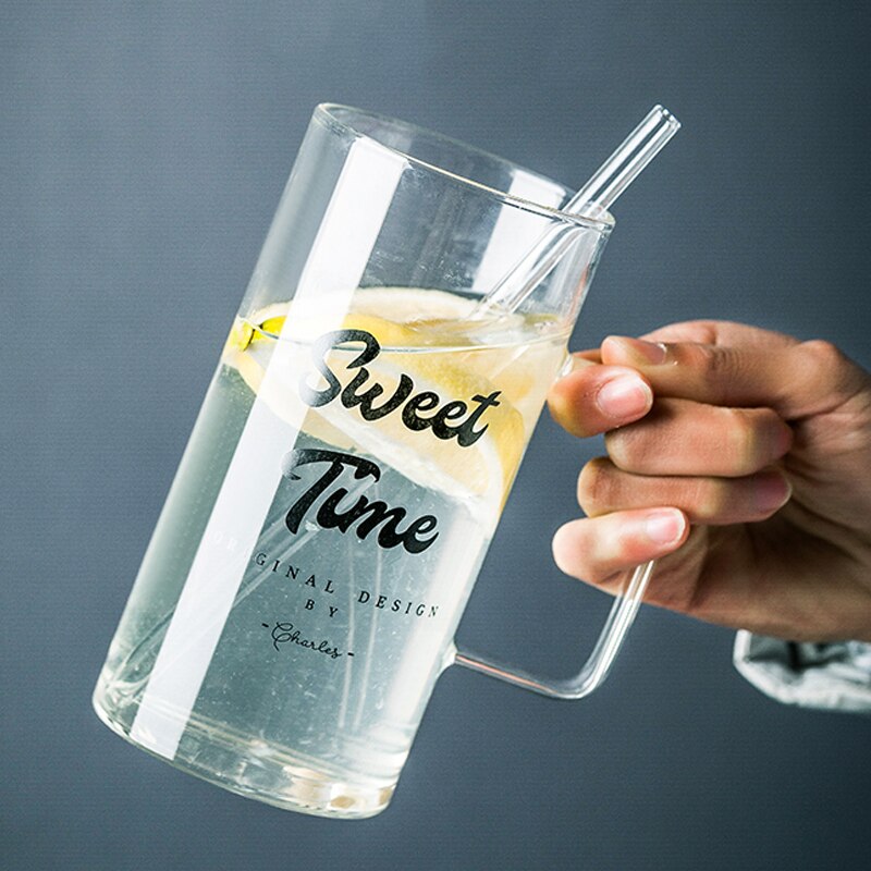 700ml Große hitzebeständige Borosilikatglas Kaffee Becher Tee Becher Tasse Wasser Bahre Glas Becher Kaffee Tasse Trinken becher Dinkware