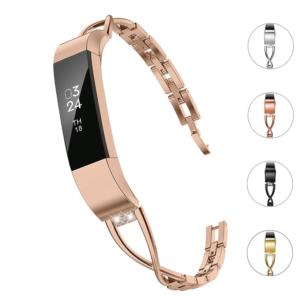 Für Fitbit Alta hr Edelstahl Band Rose Gold Silber Metall Ersatz Gurt Armbinde Bands Für Fitbit Alta Zubehör