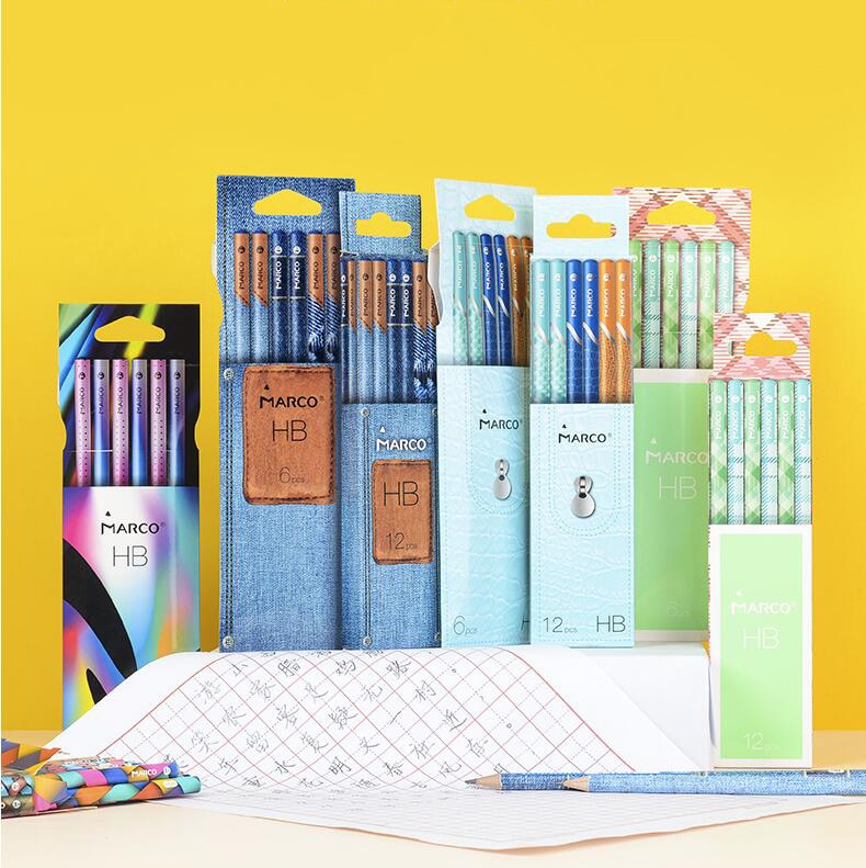 Kreative Bleistift Holz 12 teile/satz Kunst Zeichnung Bleistift HB Schule Liefert Kawaii Schreiben Bleistifte Blei Bleistifte Für Schule